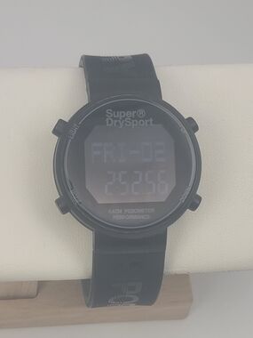 Superdry Sport Digi Pedometer Digital Watch SYG203BB – Black
